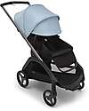 Passeggino Completo  Bugaboo Dragonfly - Telaio Seduta e Cappottina - Graphite Midnight Black Skyline Blue - Ultracompatto dalla Nascita ai 15kg