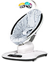 4moms Sdraietta a Dondolo Elettrica MamaRoo 4.0 - Silver Plush - Simula il Dondolio dei Genitori Sdraiette_