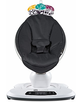 4moms Sdraietta MamaRoo 4.0, Classic Black - Simula il Dondolio dei Genitori Sdraiette_