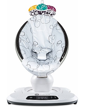 4moms Sdraietta MamaRoo 4.0, Silver Plush - Simula il Dondolio dei Genitori Sdraiette_