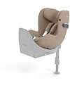 Seggiolino Auto Sirona T i-Size Plus - Cozy Beige - Cappottina Solare con Inserti in Mesh - Rotazione a 360°