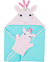 Asciugamano Baby con Cappuccio - Allie Unicorno - 100% Cotone