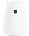 Lampada da Notte Orsetto - Bianco - Morbido Silicone - 16x10.7 cm