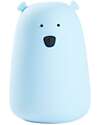 Lampada da Notte Orsetto - Azzurro - Morbido Silicone - 16x10.7 cm