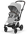 Passeggino Eezy S Twist + 2 - Fog Grey - Telaio Silver - Seduta Rotante a 360°