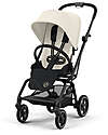 Passeggino Eezy S Twist + 2 - Canvas White - Telaio Nero - Seduta Rotante a 360°
