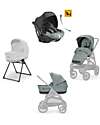 Aptica XT System Quattro - Igloo Grey - Culla Standup + Seggiolino Auto Darwin Recline + Seduta Passeggino