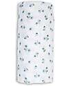 Copertina Swaddle 100x100 cm - Mirtilli - 100% Mussola di Cotone