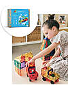 24 Pezzi - Tessere e Gomme per Auto - Arcobaleno - 100% Plastica ABS Atossica - Apprendimento STEM!