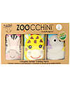 Mutandine Imbottite da Apprendimento - Amici dello Zoo - Bimba - Pacco da 3 - 100% Cotone organico