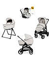Aptica System Quattro - Opal Ivory - Passeggino + Culla Standup + Seggiolino Auto Darwin Recline
