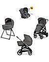 Aptica System Quattro - Velvet Grey - Passeggino + Culla Standup + Seggiolino Auto Darwin Recline
