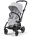 Passeggino Eezy S Twist + 2 - Fog Grey - Telaio Nero - Seduta Rotante a 360°
