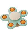Spinner a Fiore con Ventosa - Verde Acqua - Silicone Alimentare Spinner a Fiore con Ventosa - Verde Acqua - Silicone Alimentare
