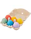 Gioco Uova Sensoriali - Arcobaleno - 6 Pezzi - Silicone Alimentare