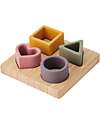 Gioco Puzzle di Forme Geometriche a Incastro - Terra - Legno di Bambù e Silicone Alimentare Gioco Puzzle di Forme Geometriche a Incastro - Terra - Legno di Bambù e Silicone Alimentare