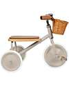 Triciclo Legno ed Ecopelle con Cestino - Beige - Dai 2 anni Triciclo Legno ed Ecopelle con Cestino - Beige - Dai 2 anni