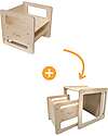 Set Tavolo + 2 Sedie Montessori Evolutivi - Natural - Legno di Betulla - Cresce Con Il Tuo Bambino Set Tavolo + 2 Sedie Montessori Evolutivi - Natural - Legno di Betulla - Cresce Con Il Tuo Bambino