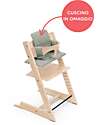 Sedia Evolutiva Tripp Trapp Naturale in Legno di Faggio + Cuscino Glacier Green Omaggio! Sedia Evolutiva Tripp Trapp Naturale in Legno di Faggio + Cuscino Glacier Green Omaggio!