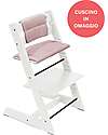 Sedia Evolutiva Tripp Trapp Bianco in Legno di Faggio + Cuscino Mauve Omaggio! Sedia Evolutiva Tripp Trapp Bianco in Legno di Faggio + Cuscino Mauve Omaggio!