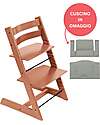 Sedia Evolutiva Tripp Trapp Terracotta in Legno di Faggio + Cuscino Glacier Green Omaggio! Sedia Evolutiva Tripp Trapp Terracotta in Legno di Faggio + Cuscino Glacier Green Omaggio!