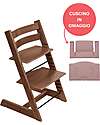 Sedia Evolutiva Tripp Trapp Marrone in Legno di Faggio + Cuscino Mauve Omaggio! Sedia Evolutiva Tripp Trapp Marrone in Legno di Faggio + Cuscino Mauve Omaggio!