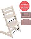 Sedia Evolutiva Tripp Trapp Bianco Calce in Legno di Faggio + Cuscino Mauve Omaggio! Sedia Evolutiva Tripp Trapp Bianco Calce in Legno di Faggio + Cuscino Mauve Omaggio!