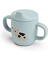 Tazza con Beccuccio 120 ml - Tiny Farm - Blu - 100% Silicone Alimentare - con Due Manici