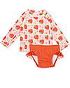 Set Bimba 2 Pezzi - Rash Guard Top + Mutandina Bikini - Fragole - UPF 50+