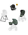 Aptica XT System Quattro - Taiga Green - Seduta All Season + Culla Open Up + Standup + Seggiolino Auto Darwin