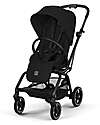 Passeggino Eezy S Twist + 2 - Magic Black - Telaio Nero - Seduta Rotante a 360°