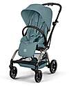Passeggino Eezy S Twist + 2 - Stormy Blue - Telaio Nero - Seduta Rotante a 360°