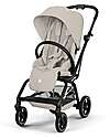 Passeggino Eezy S Twist + 2 - Dune Grey - Telaio Nero - Seduta Rotante a 360°