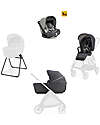 Electa System Quattro - Garage Grey - Seduta All Season + Culla Open Up + Standup + Seggiolino Auto Darwin