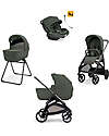 Aptica System Quattro - Ivy Green - Passeggino + Culla Standup + Seggiolino Auto Darwin Recline EVO + Telaio Litio