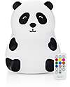 Luce da Notte Panda in Morbido Silicone - Bianco e Nero - Con Telecomando