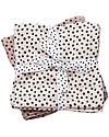 Set 2 Copertine Swaddle Milleusi Happy Dots, Rosa Cipria - 120x120 cm - 100% cotone