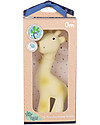 3-in-1 Sonaglio Giraffa, Massaggiagengive, Gioco da Bagno, My First Zoo - Confezione Regalo - 100% Caucciù Naturale