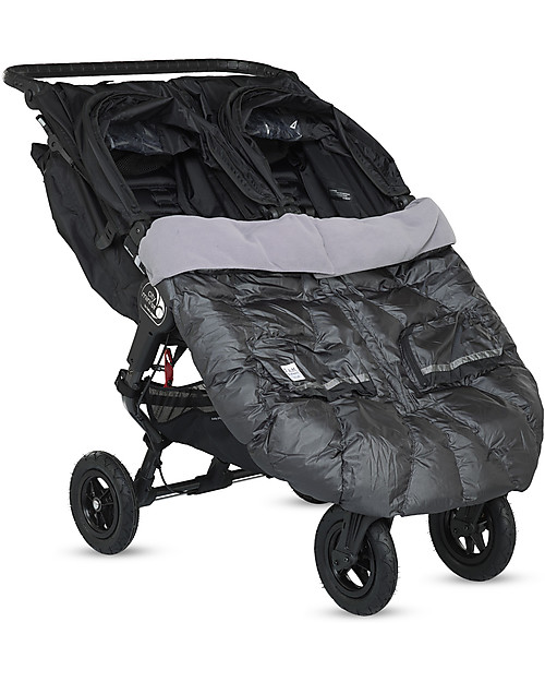 7AMenfant Duo Blanket, Sacco Imbottito per Passeggino Gemellare, Carbone Metallizzato Sacchi Passeggino