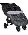 7AMenfant Duo Blanket, Sacco Imbottito per Passeggino Gemellare, Carbone Metallizzato Sacchi Passeggino