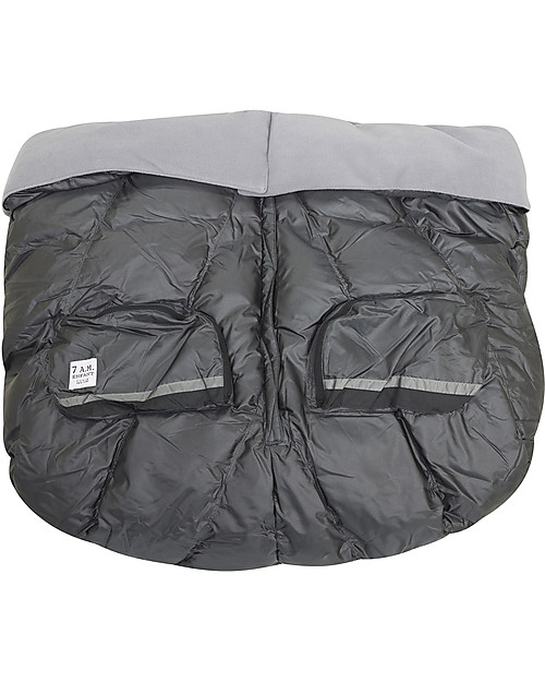 7AMenfant Duo Blanket, Sacco Imbottito per Passeggino Gemellare, Carbone Metallizzato Sacchi Passeggino