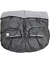 7AMenfant Duo Blanket, Sacco Imbottito per Passeggino Gemellare, Carbone Metallizzato Sacchi Passeggino