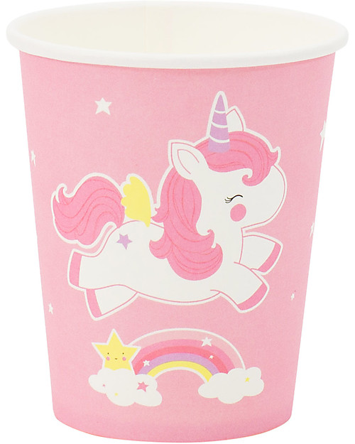 A Little Lovely Company 12 Bicchieri di Carta per Feste - Unicorno Set Pappa