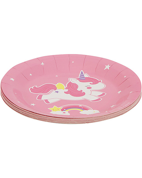 A Little Lovely Company 12 Piatti di Carta per Feste - Unicorni Piatti e Scodelle