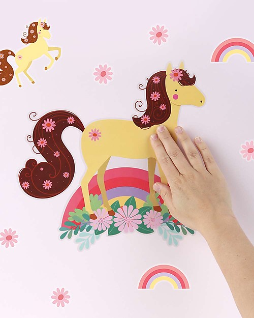 A Little Lovely Company Adesivi da Parete, Cavallo - 17 Adesivi Adesivi da Parete