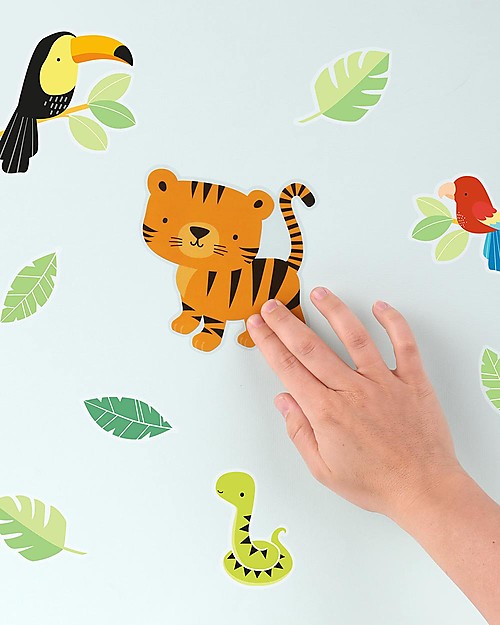 A Little Lovely Company Adesivi da Parete, Tigre - 17 Adesivi Adesivi da Parete