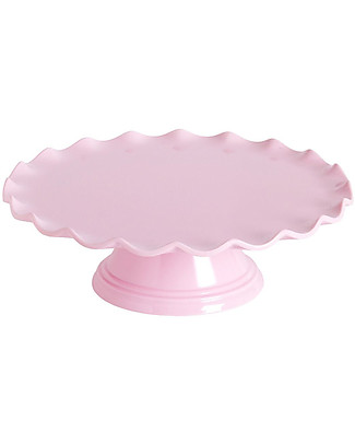 A Little Lovely Company Alzatina per Dolci con Bordo a Ondina - Rosa Piatti e Scodelle
