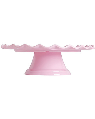 A Little Lovely Company Alzatina per Dolci con Bordo a Ondina - Rosa Piatti e Scodelle