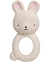 A Little Lovely Company Anello da Dentizione, Coniglietto Bianco - 100% Gomma Naturale Massaggiagengive
