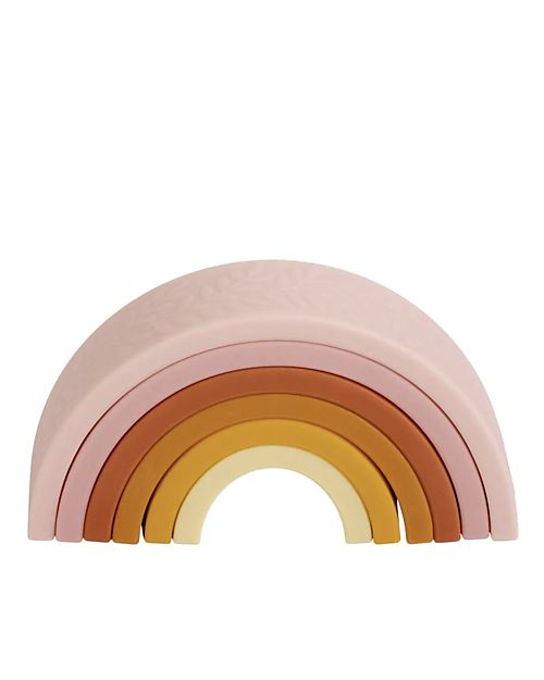 A Little Lovely Company Arcobaleno Impilabile in Silicone  Alimentare - Tramonto Giochi per Neonati_